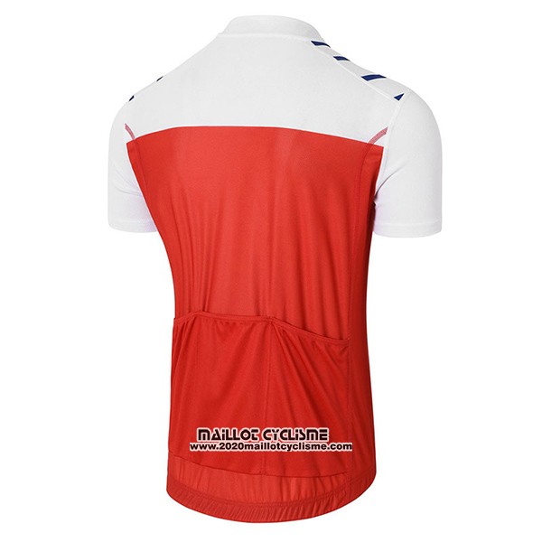 2017 Maillot Ciclismo Coq Sportif Tour de France Rouge et Blanc Manches Courtes et Cuissard
